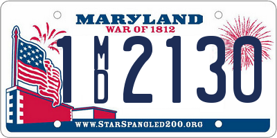 MD license plate 1MD2130