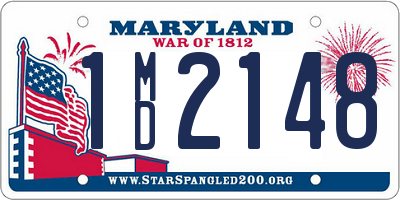 MD license plate 1MD2148