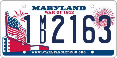 MD license plate 1MD2163