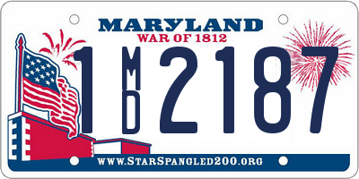 MD license plate 1MD2187