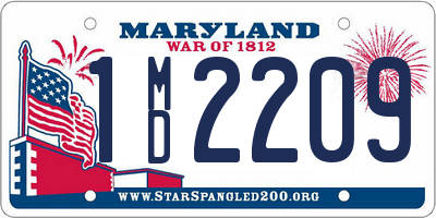 MD license plate 1MD2209