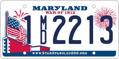 MD license plate 1MD2213