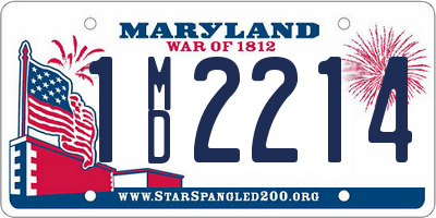 MD license plate 1MD2214