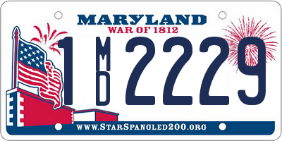 MD license plate 1MD2229