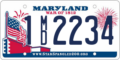 MD license plate 1MD2234