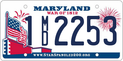 MD license plate 1MD2253