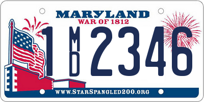 MD license plate 1MD2346