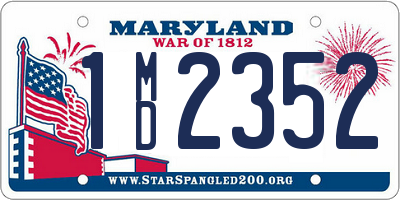 MD license plate 1MD2352