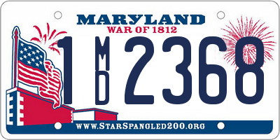 MD license plate 1MD2368