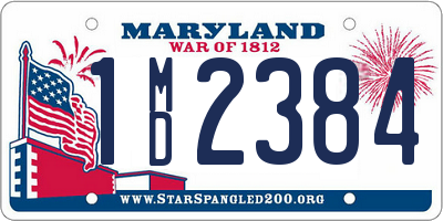 MD license plate 1MD2384