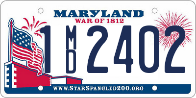 MD license plate 1MD2402