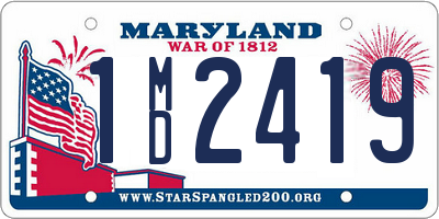 MD license plate 1MD2419