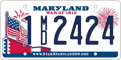 MD license plate 1MD2424