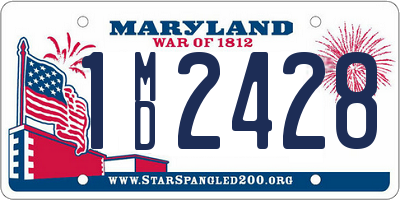 MD license plate 1MD2428