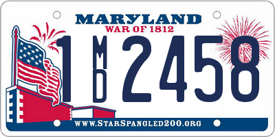 MD license plate 1MD2458