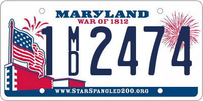 MD license plate 1MD2474