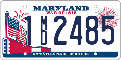 MD license plate 1MD2485