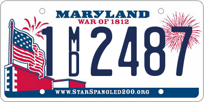 MD license plate 1MD2487