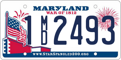 MD license plate 1MD2493