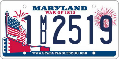MD license plate 1MD2519