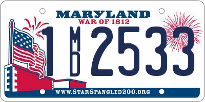 MD license plate 1MD2533
