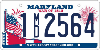 MD license plate 1MD2564