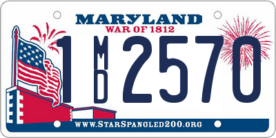 MD license plate 1MD2570