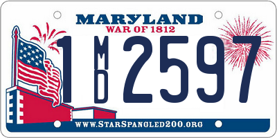 MD license plate 1MD2597