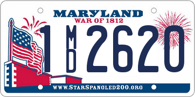 MD license plate 1MD2620