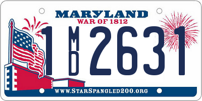 MD license plate 1MD2631