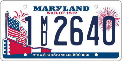 MD license plate 1MD2640