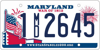 MD license plate 1MD2645