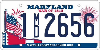 MD license plate 1MD2656