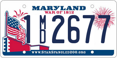 MD license plate 1MD2677