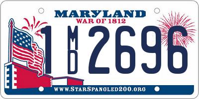 MD license plate 1MD2696