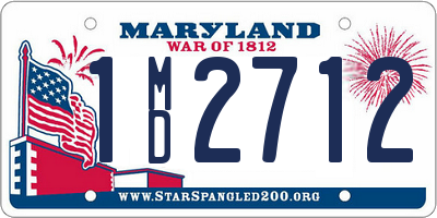 MD license plate 1MD2712
