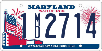 MD license plate 1MD2714