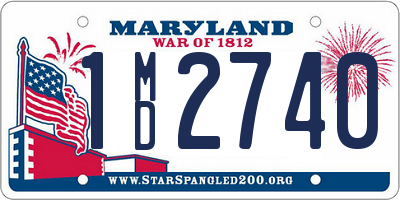 MD license plate 1MD2740
