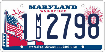 MD license plate 1MD2798