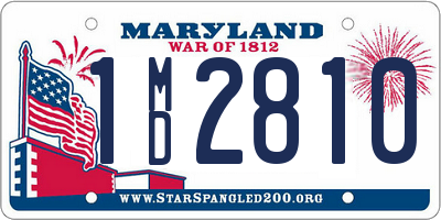 MD license plate 1MD2810
