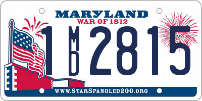 MD license plate 1MD2815
