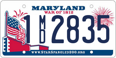 MD license plate 1MD2835