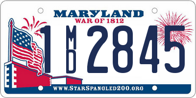 MD license plate 1MD2845