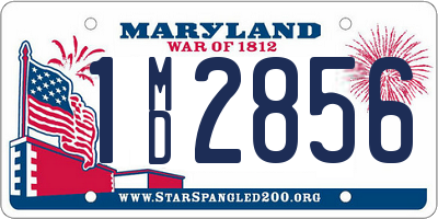 MD license plate 1MD2856