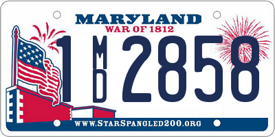 MD license plate 1MD2858