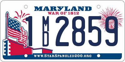 MD license plate 1MD2859