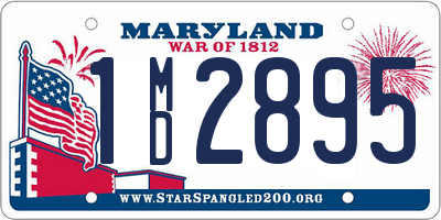 MD license plate 1MD2895