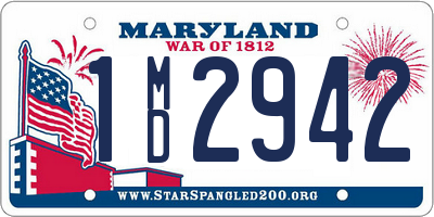 MD license plate 1MD2942