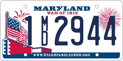 MD license plate 1MD2944