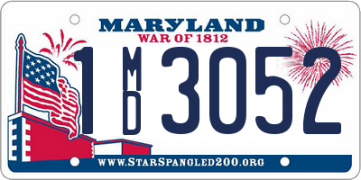 MD license plate 1MD3052